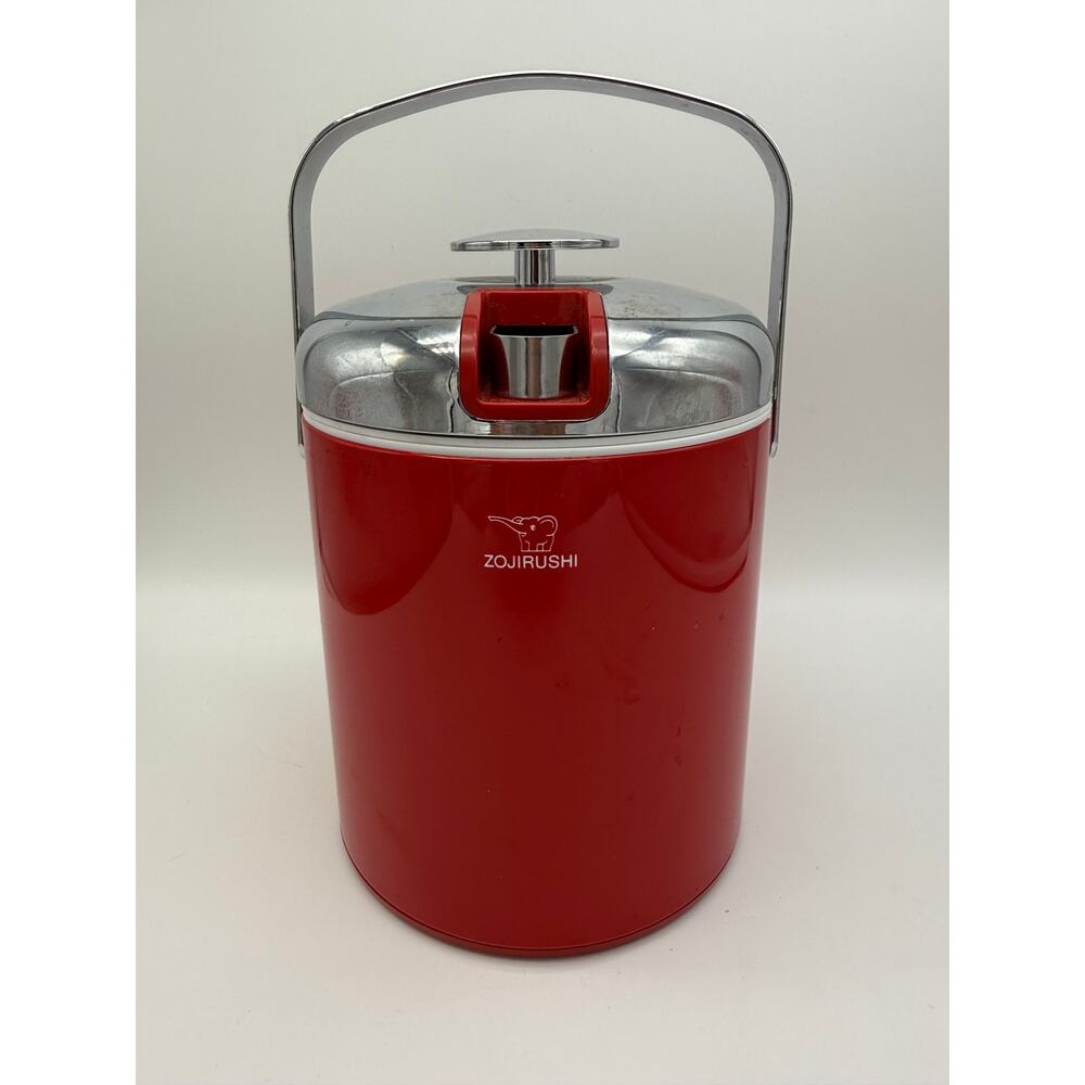 Zojirushi Small Red Stainless Steel Vacuum Insulated Ice Pail w/ Tongs Drinkware